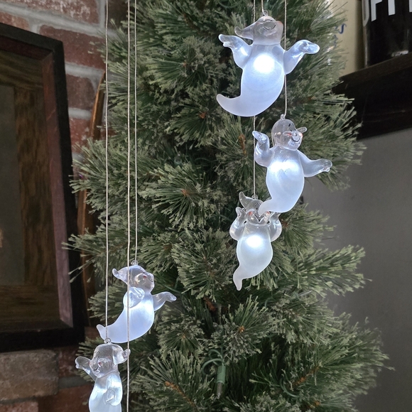 Dept 56 Ghost String Hanging Lights for Halloween Decor Vintage Hard To Find - Picture 4 of 12